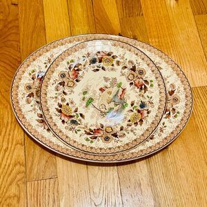 Ridgway Woodland Serving Platters 13" and salad plate 10”  England Vintage